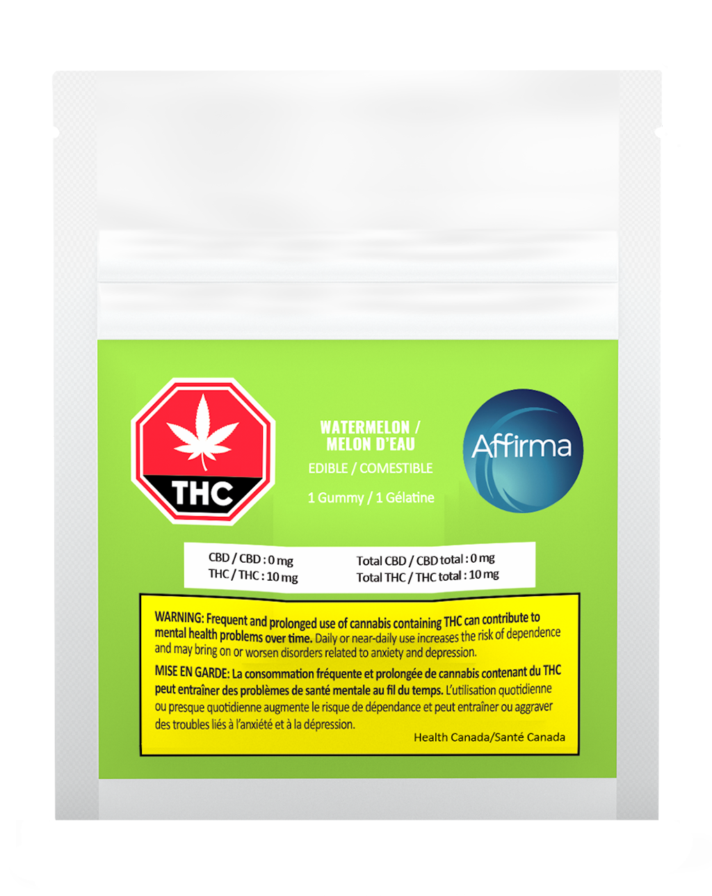 AFFIRMA WATERMELON (H) CHEW - 10MG THC X 1