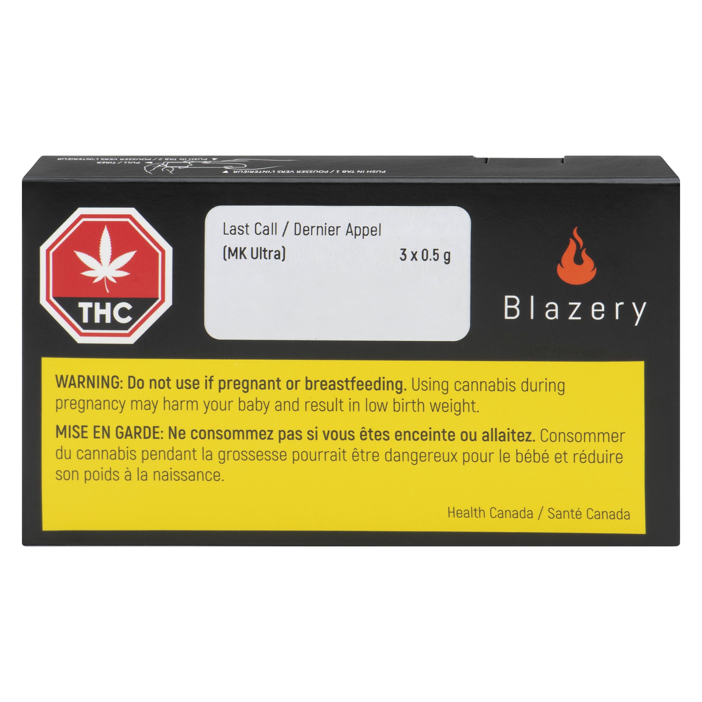 BLAZERY LAST CALL (IND) PRE-ROLLS - 0.5G X 3