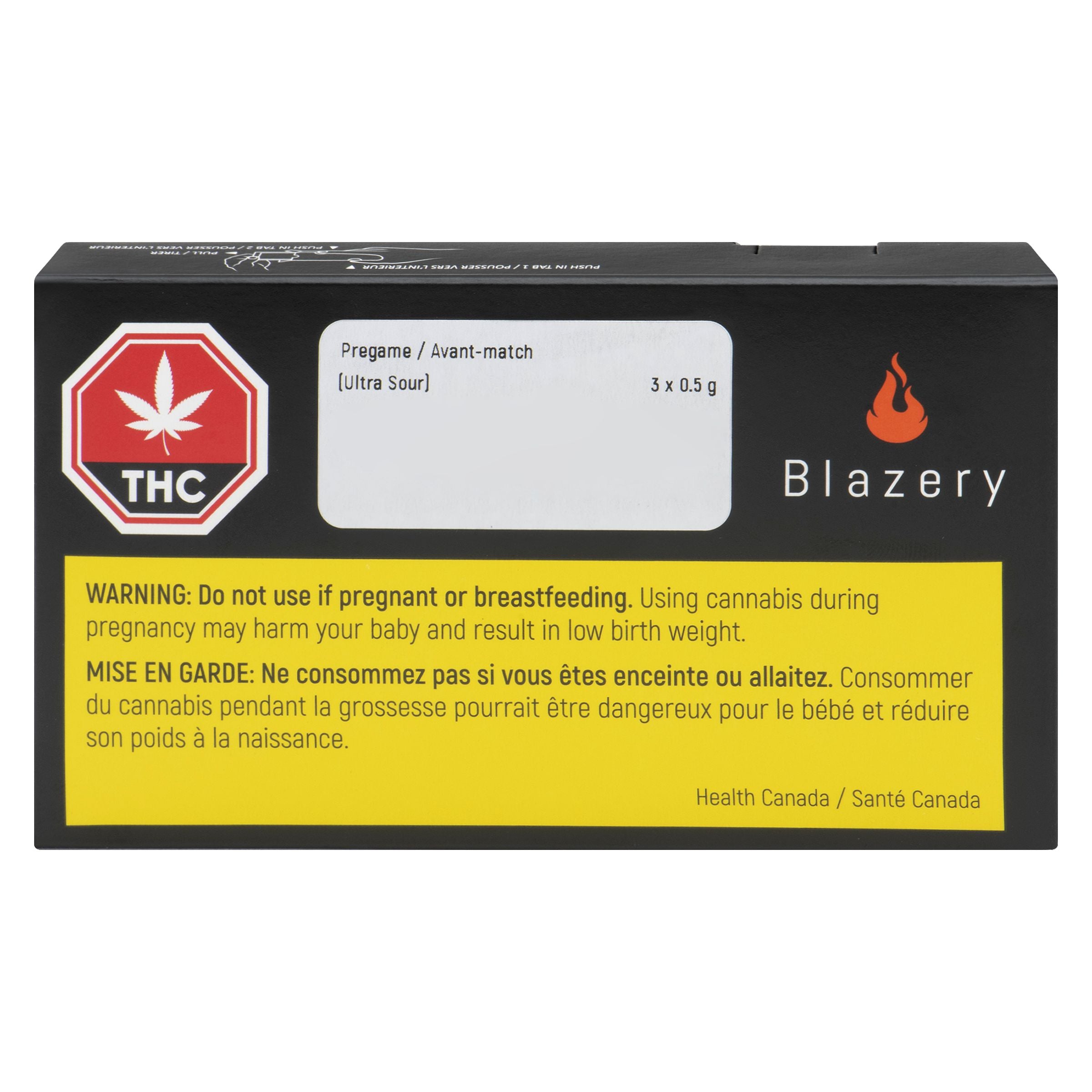 BLAZERY PREGAME (S) PRE-ROLLS - 0.5G X 3