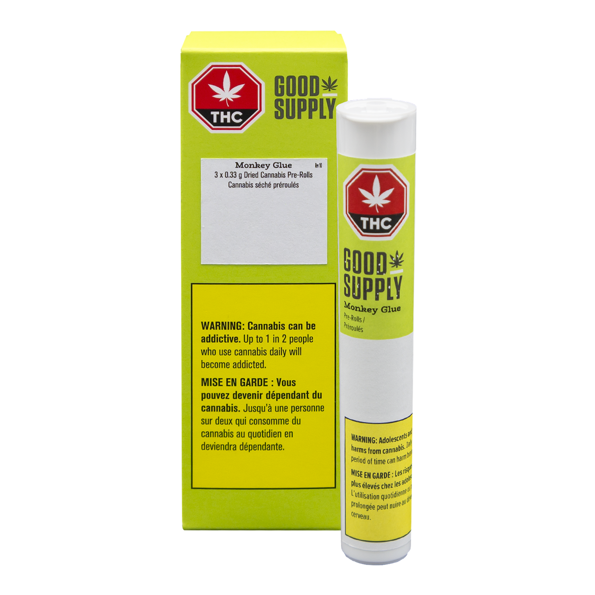 GOOD SUPPLY MONKEY GLUE (H) PRE-ROLL - 0.33G X 3