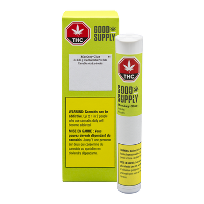 GOOD SUPPLY MONKEY GLUE (H) PRE-ROLL - 0.33G X 3