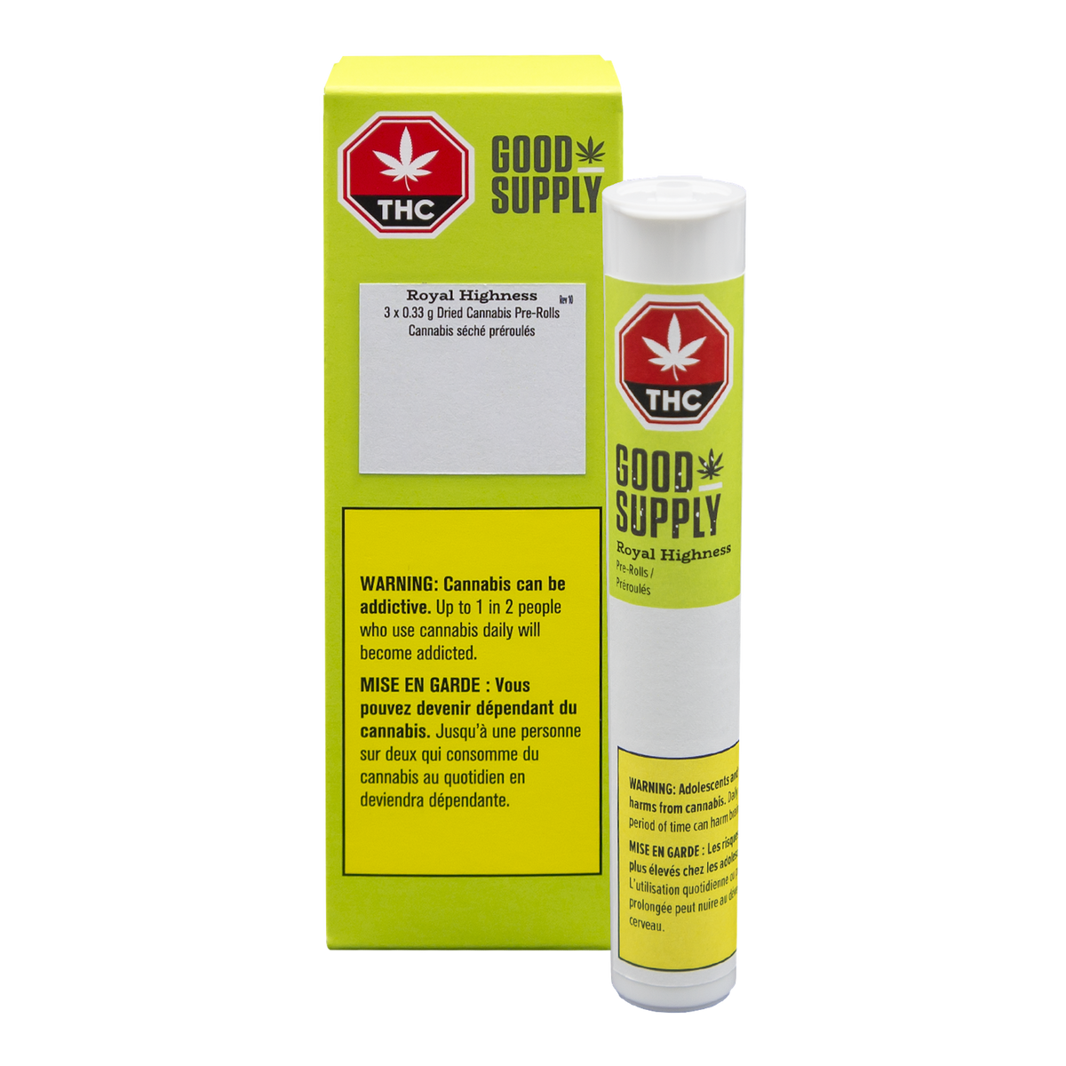 GOOD SUPPLY ROYAL HIGHNESS (H) PRE-ROLL - 0.33G X 3