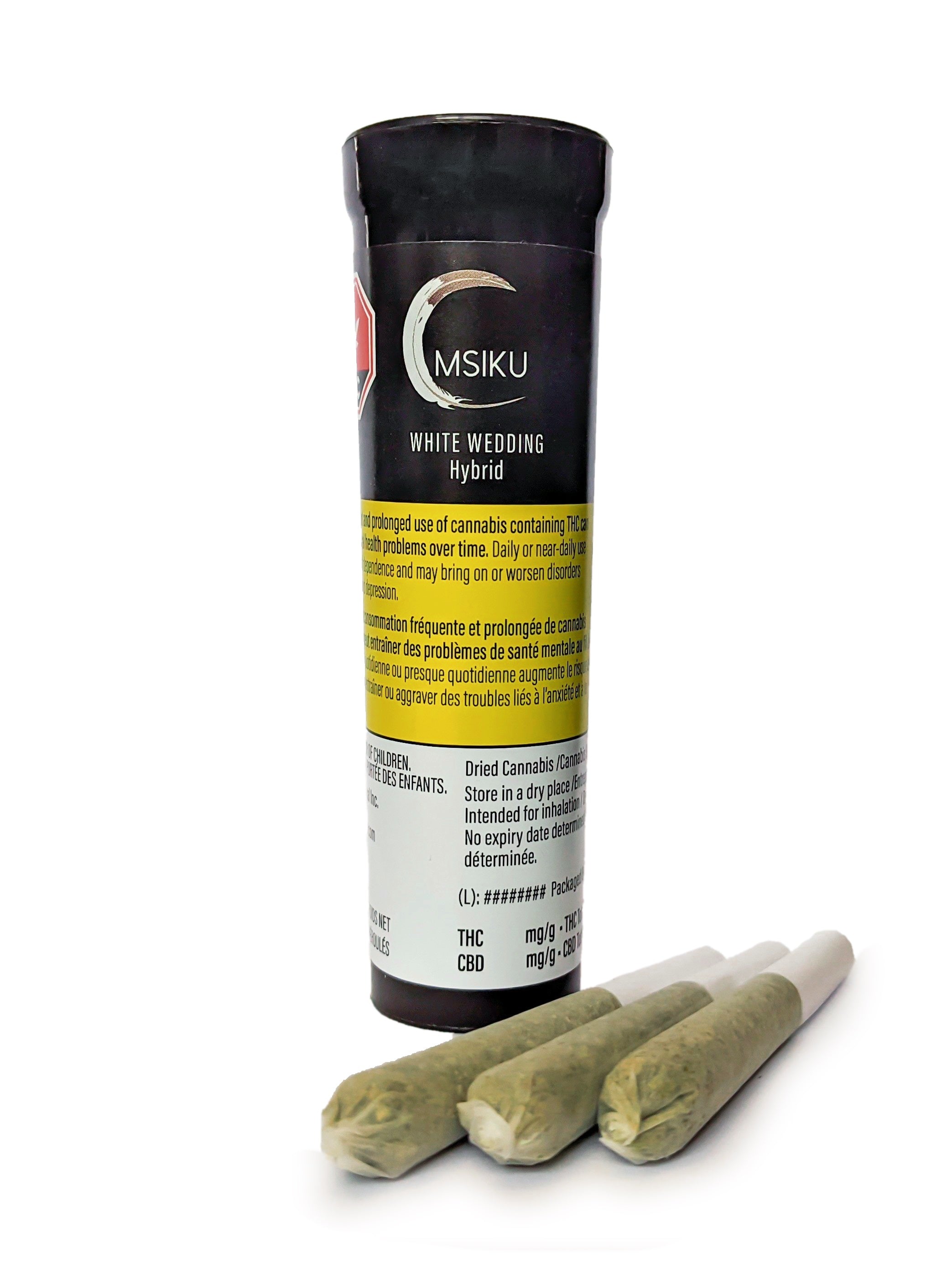 MSIKU WHITE WEDDING (H) PRE-ROLLS - 0.5G X 3