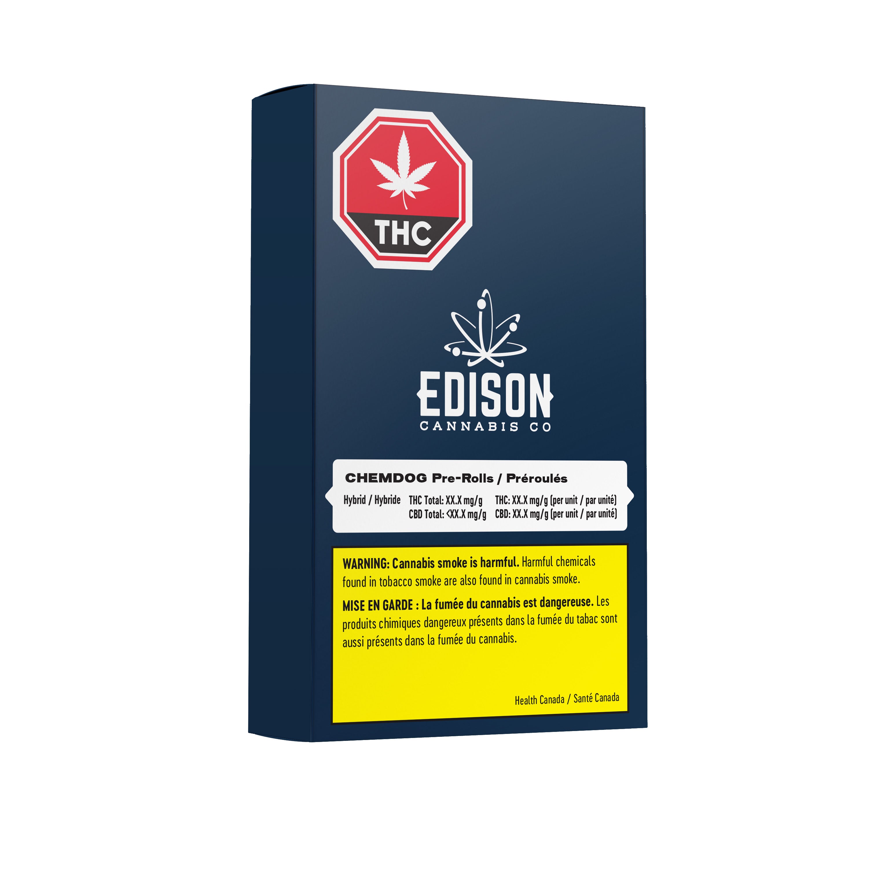 EDISON CHEMDOG (H) PRE-ROLL - 0.5G X 3