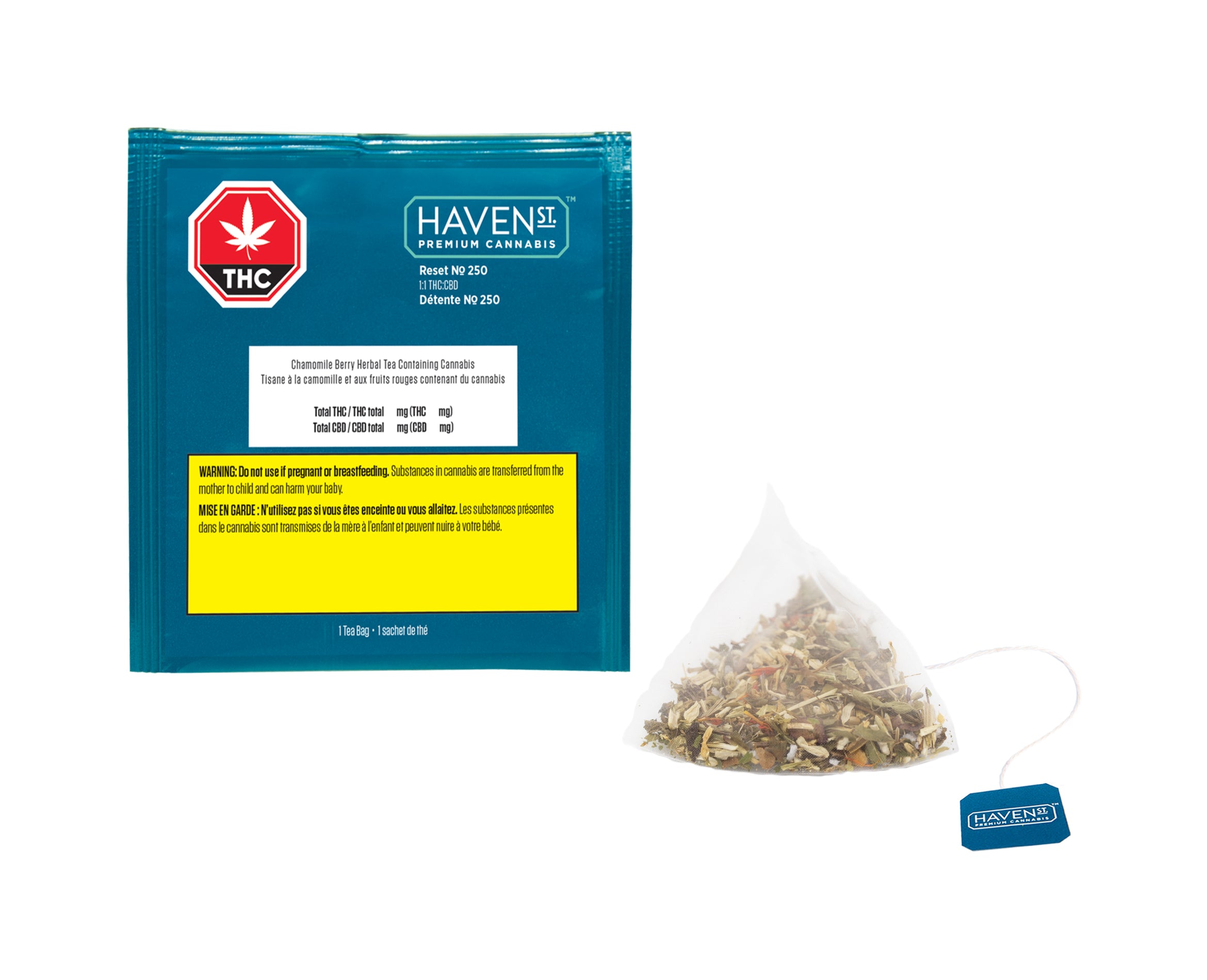 HAVEN ST NO 250 RESET 1:1 (H) TEA BAGS - 5MG THC:5MG CBD X 1