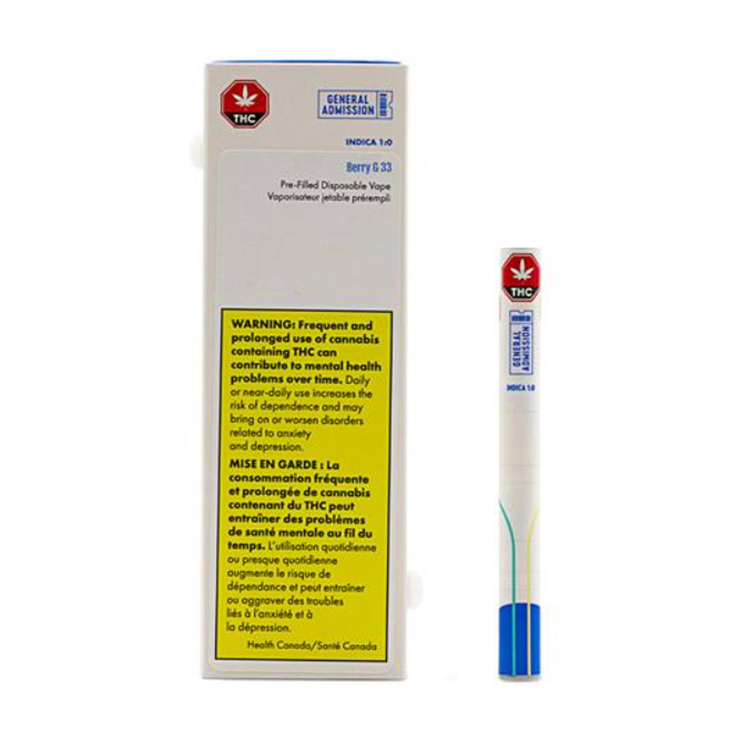 GENERAL ADMISSION BERRY G 33 (IND) PEN - 0.3G