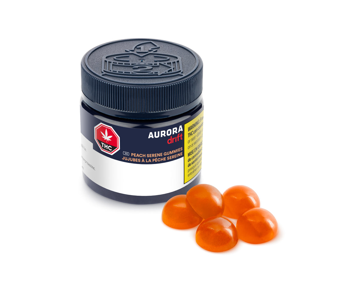 AURORA DRIFT PEACH SERENE (H) CHEW - 10MG CBD X 5