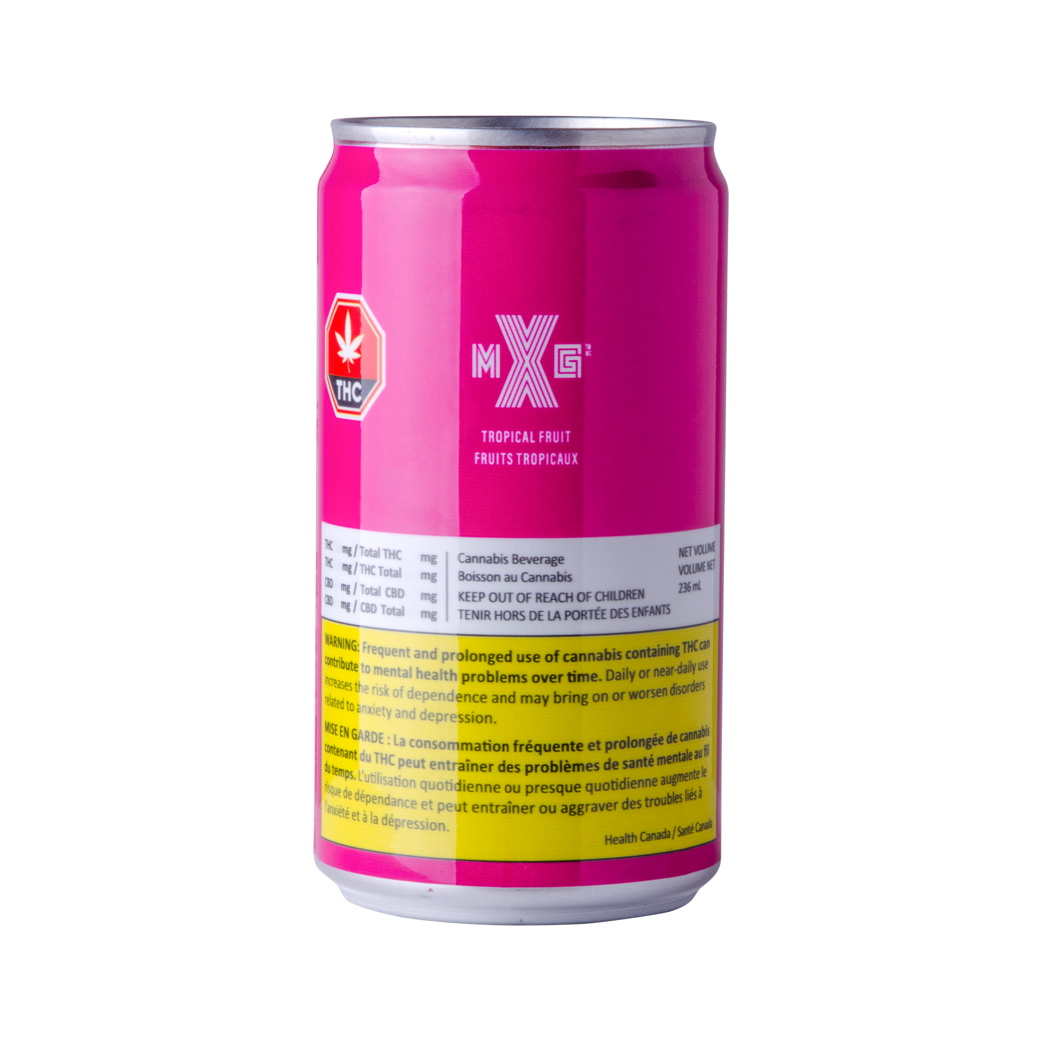 XMG TROPICAL FRUIT SPARKLING (H) BEV - 10MG THC X 236ML
