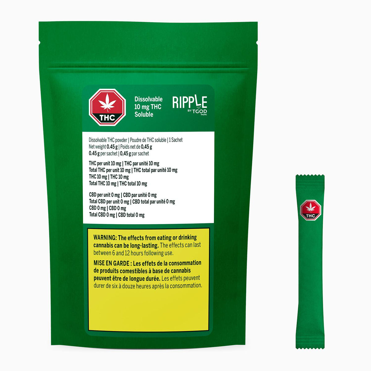TGOD RIPPLE THC (H) POWDER - 2.5MG THC X 4