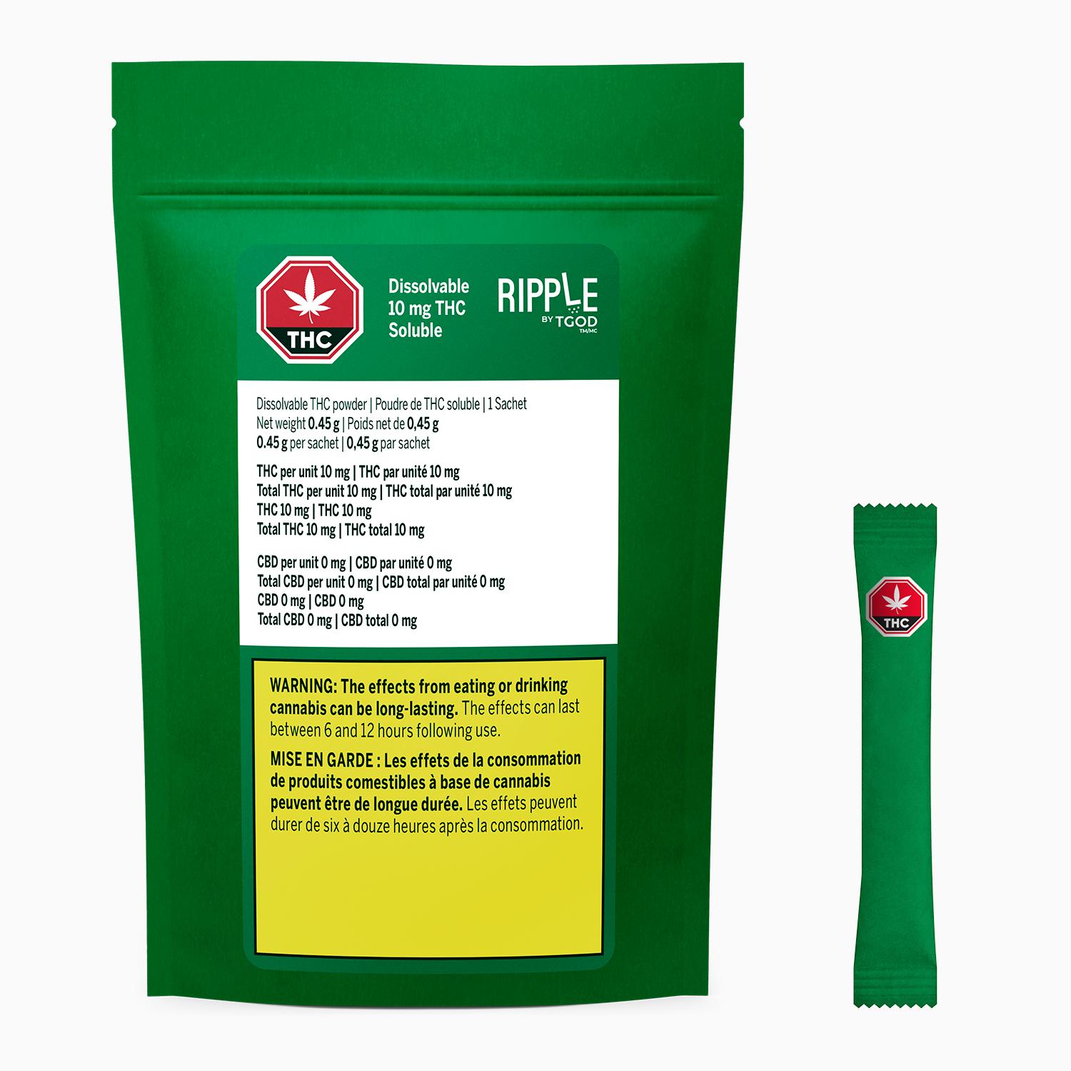 TGOD RIPPLE THC (H) POWDER - 2.5MG THC X 4