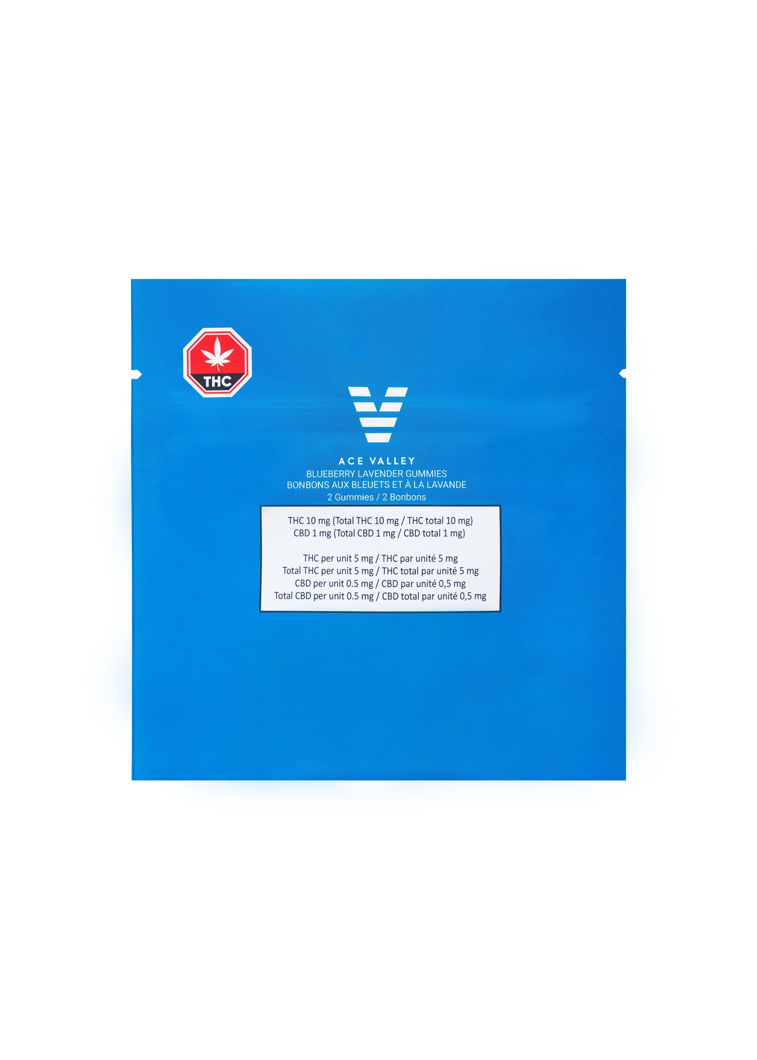 ACE VALLEY BLUEBERRY LAVENDER (H) CHEW - 5MG THC X 2