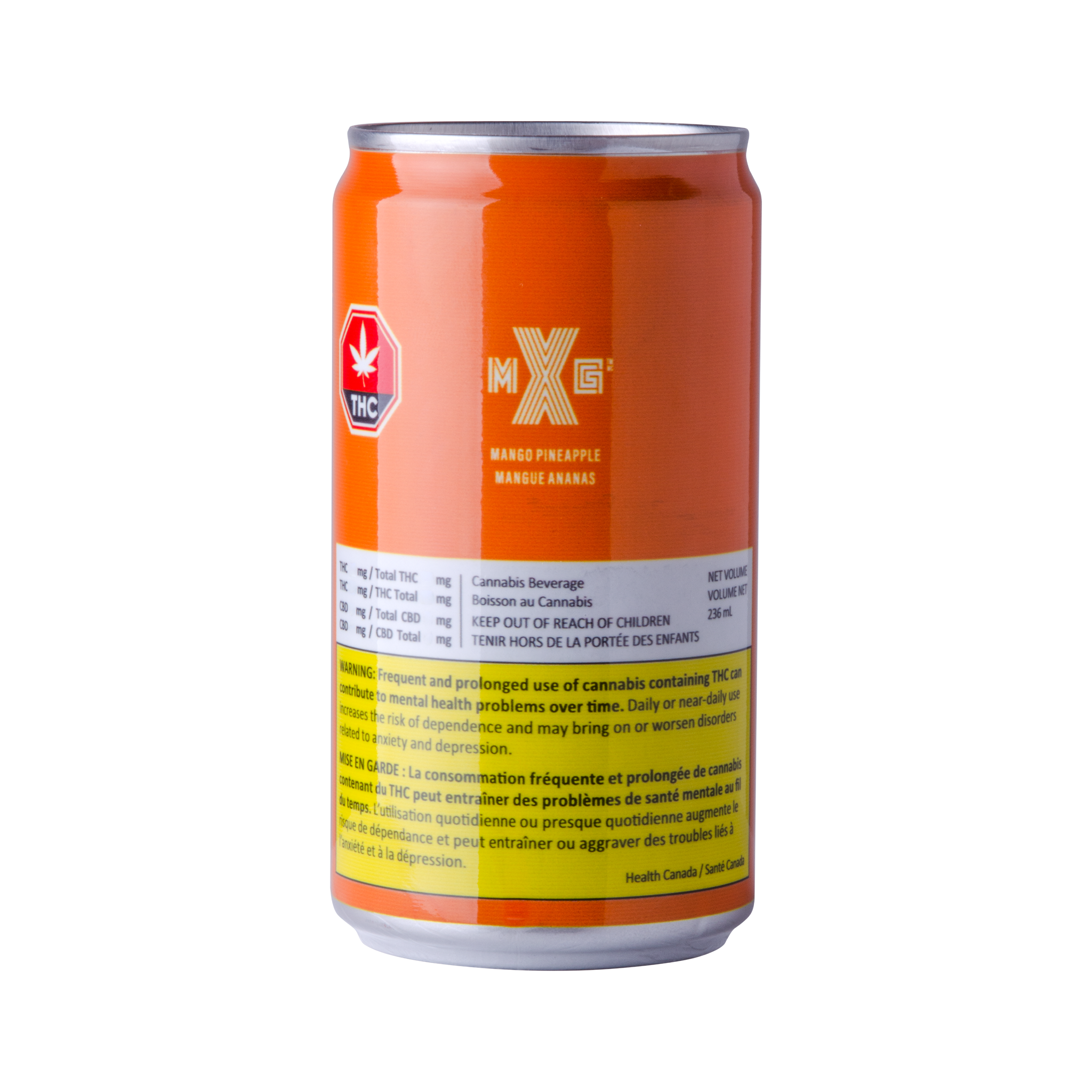 XMG MANGO PINEAPPLE SPARKLING (H) BEV - 10MG THC X 236ML