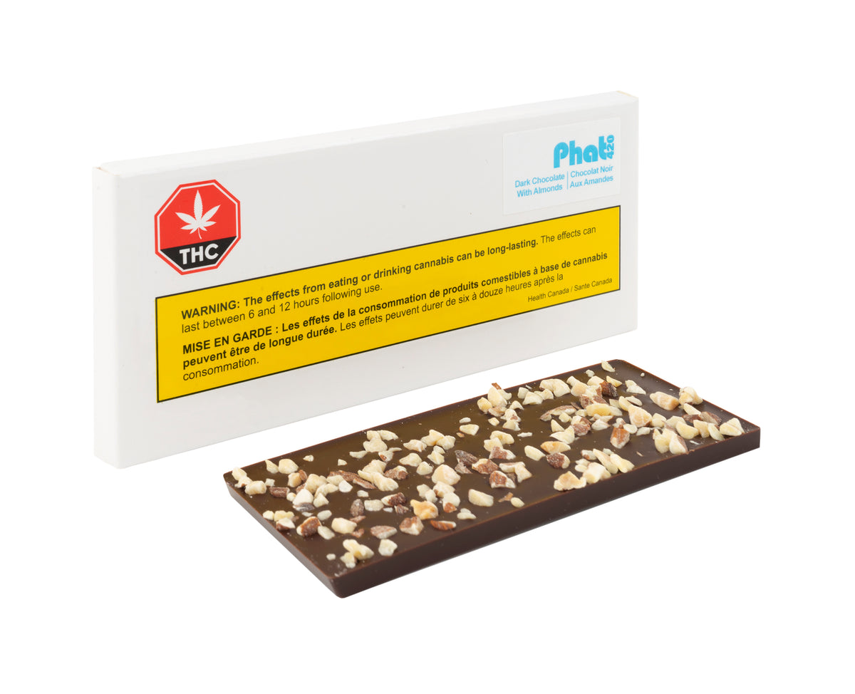 PHAT420 DARK CHOCOLATE W/ ALMONDS (H) CHOC - 10MG THC
