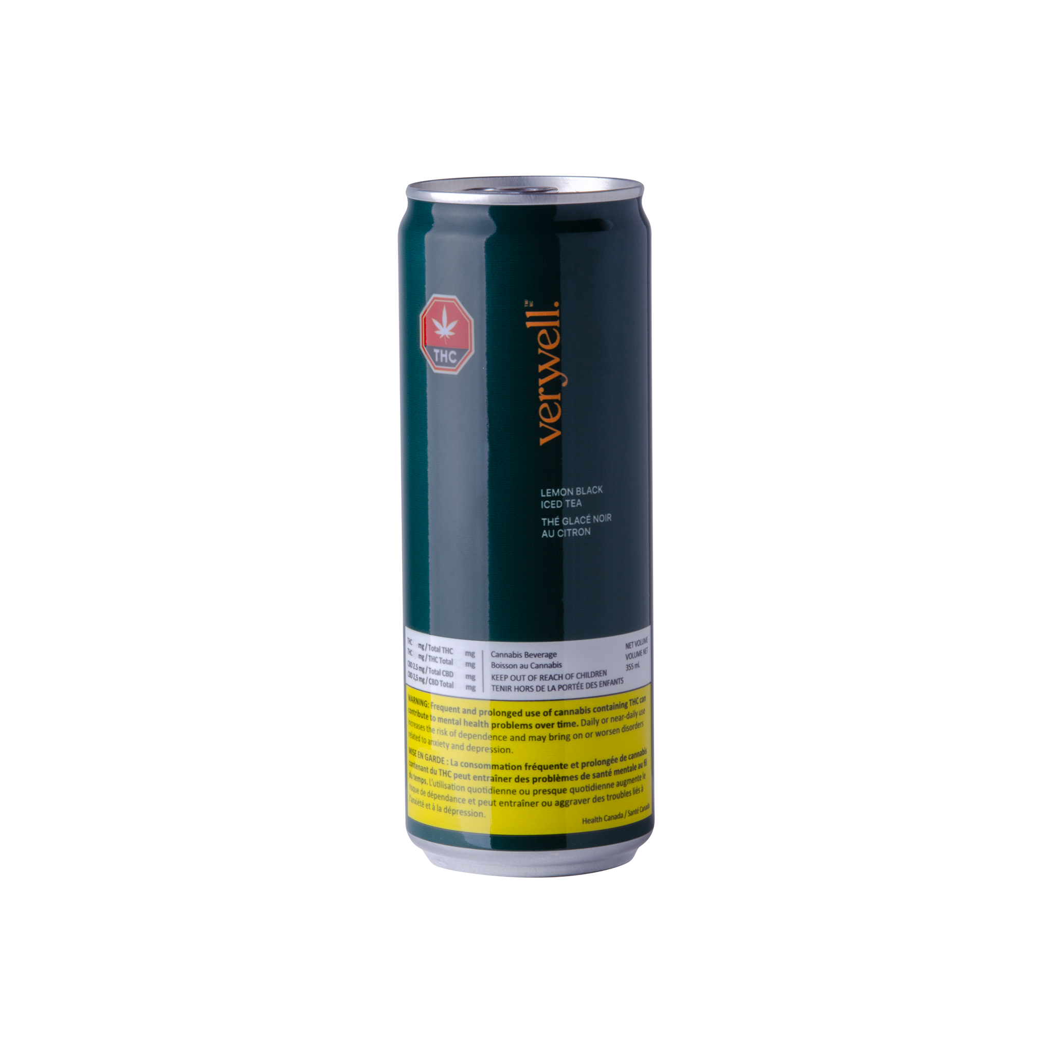 VERYVELL LEMON ICED TEA (H) BEV - 2.5MG CBD : 2.5MG THC