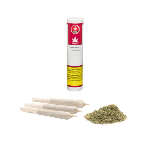 NAMASTE STRAWBERRY GLUE (IND) PRE-ROLL - 0.5G X 3