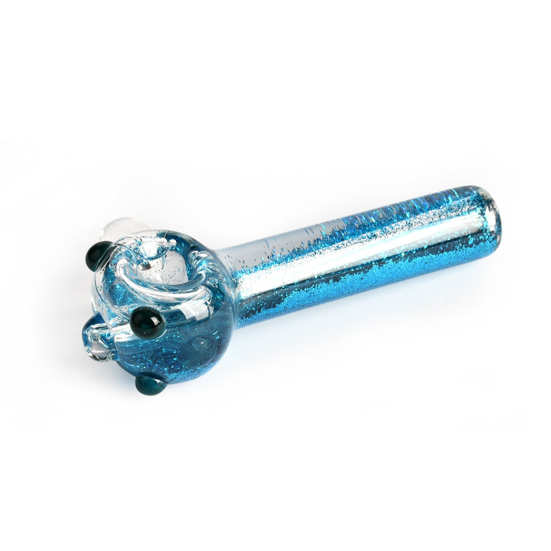 RED EYE GLASS SPARKLE LIQUID HAND PIPE