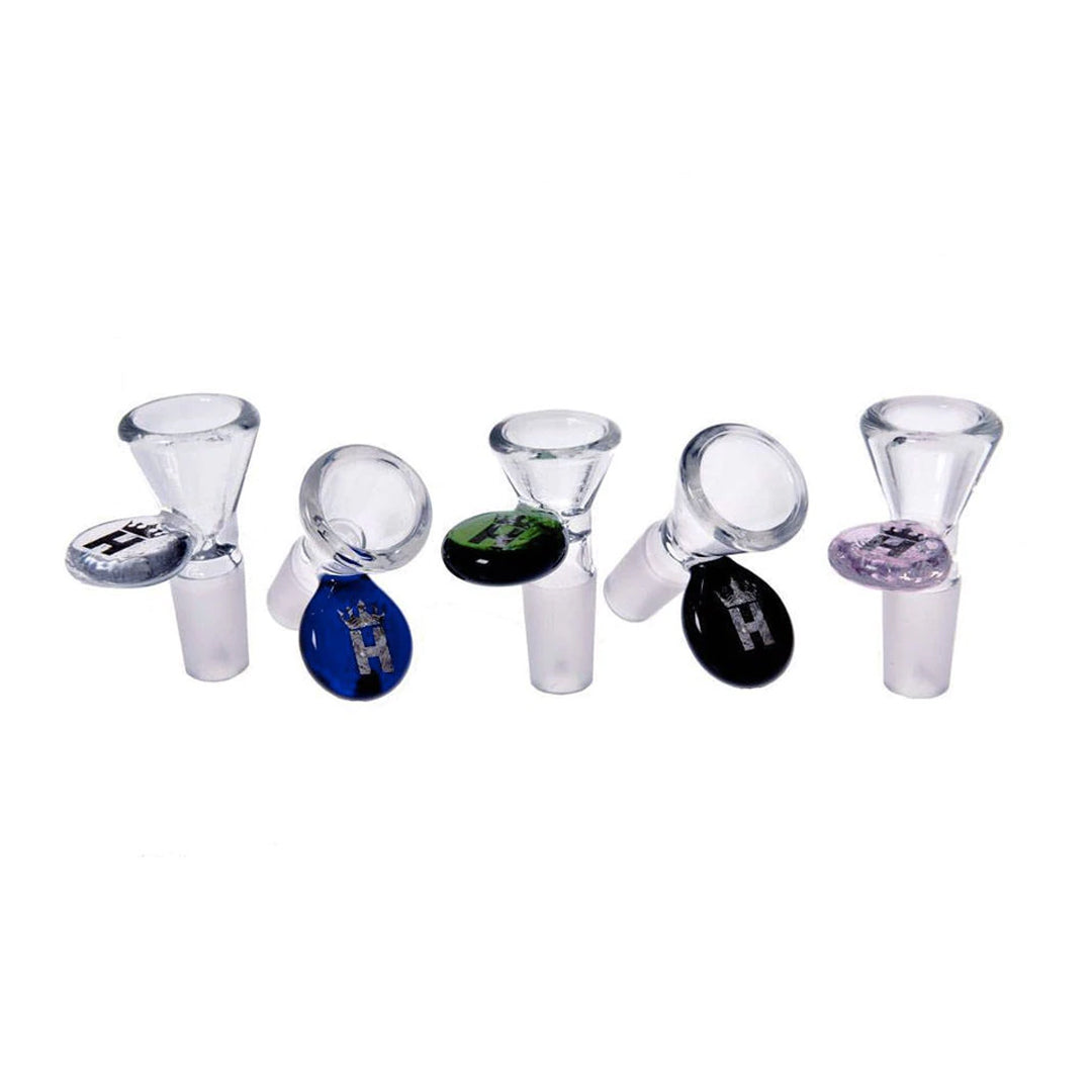 HOSS CONE BOWL W/ COLOURED HANDLE - 14MM