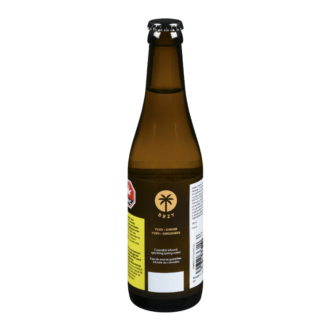 BRZY YUZU + GINGER SPARKLING SPRING WATER (H) BEV - 330ML