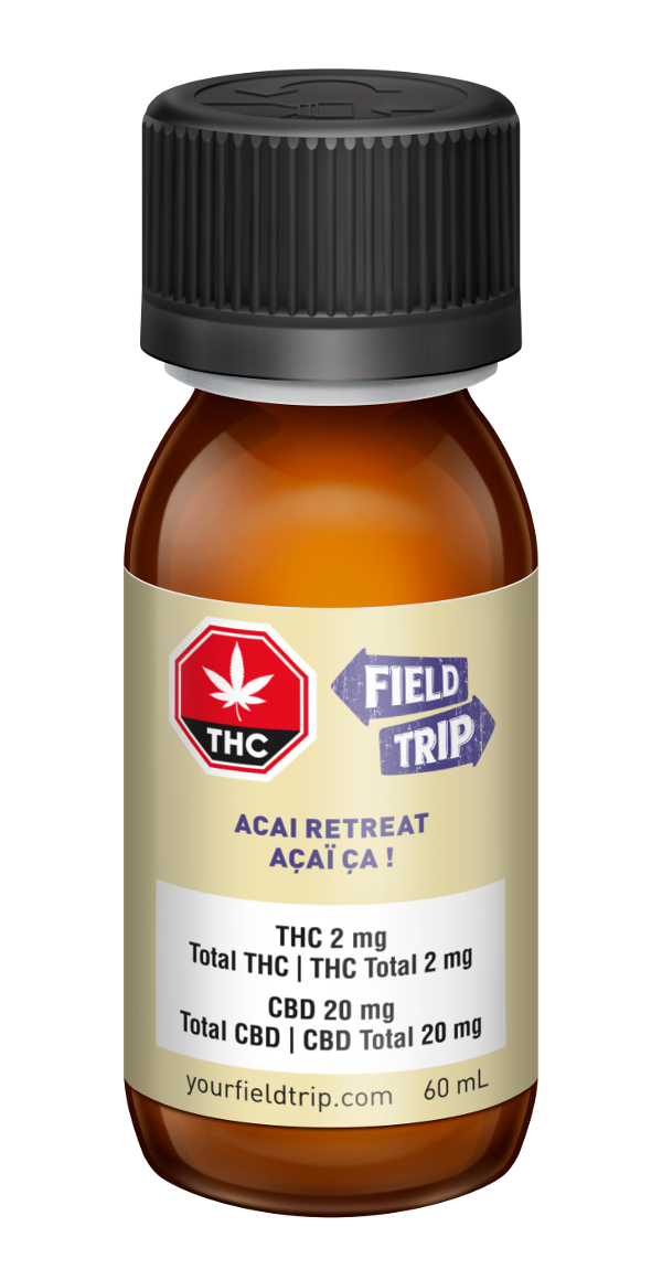 FIELD TRIP ACAI RETREAT (H) BEV - 2MG THC : 20MG CBD X 60ML