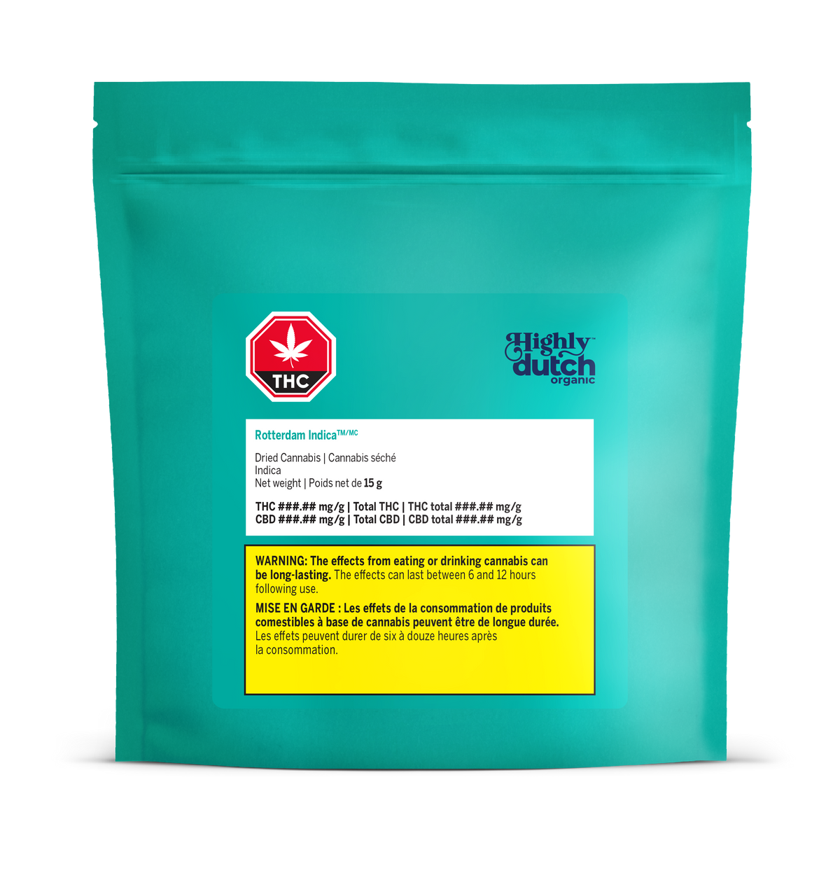 HIGHLY DUTCH ORGANIC ROTTERDAM INDICA (IND) DRIED - 15G