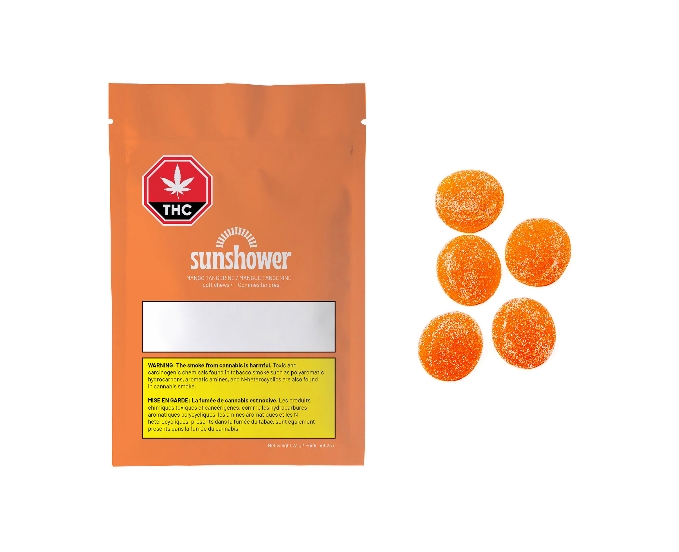SUNSHOWER MANGO TANGERINE (H) CHEW - 2MG X 5