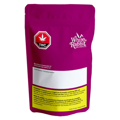 WHITE RABBIT OG BLACKB LEMON (H) CHEW -2.5MG THC: 5MG CBDX4