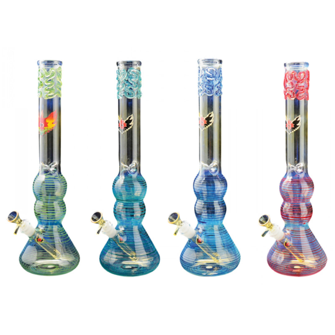 RED EYE GLASS CLEOPATRA BEAKER TUBE W/ ICE PINCH