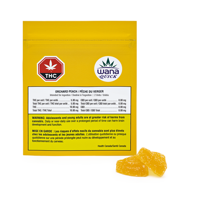 WANA QUICK SOUR ORCHARD PEACH (S) CHEW - 5MG X 2