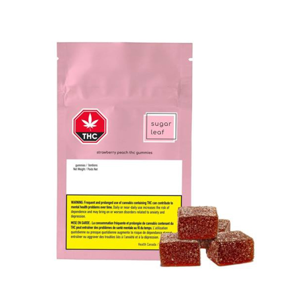 SUGARLEAF STRAWBERRY PEACH THC (H) CHEW - 2.5MG X 4
