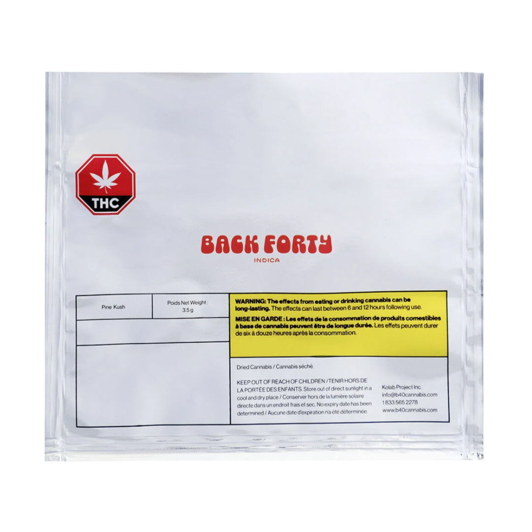 BACK FORTY PINE KUSH (IND) DRIED - 3.5G