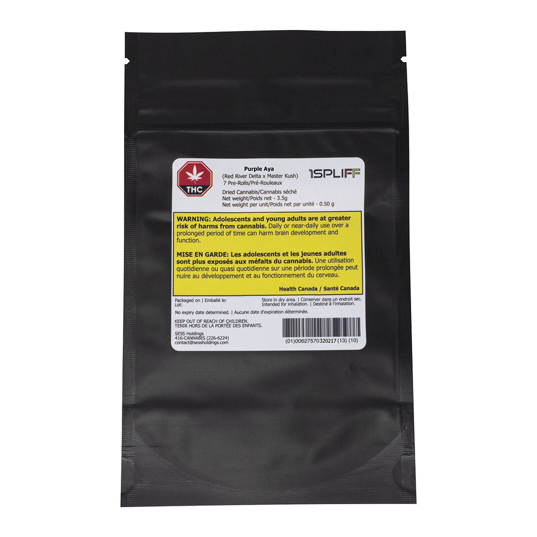 1 SPLIFF PURPLE AYA (IND) PRE-ROLL - 0.5G X 7