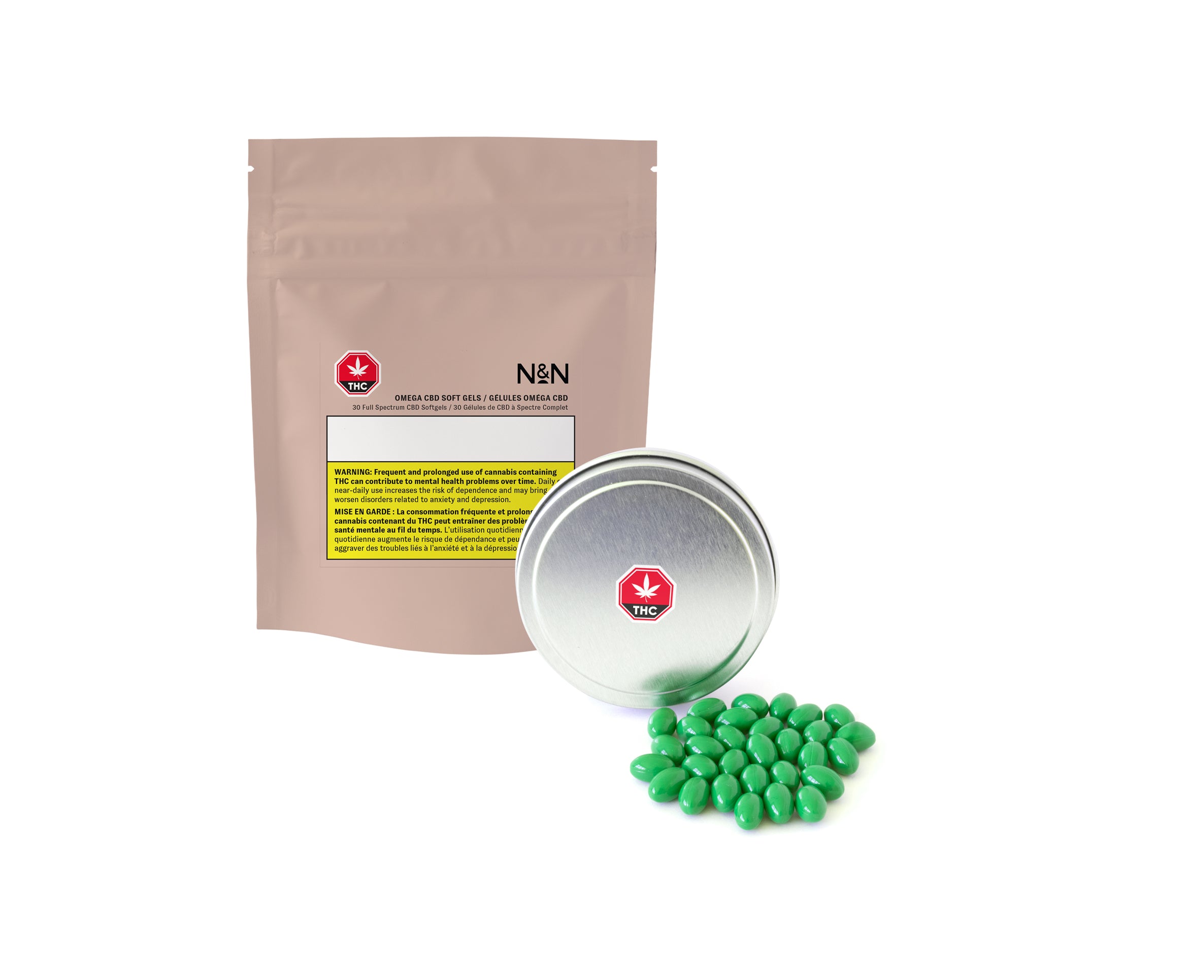 NOON & NIGHT OMEGA-3 CBD (H) SOFT GELS - 30MG X 30