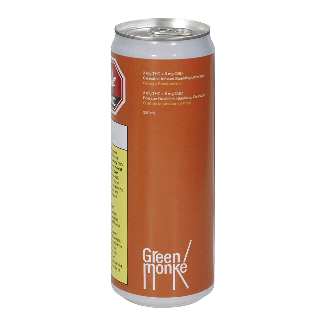 GREEN MONKE ORANGE PASSIONFRUIT SODA (H) BEV - 350ML X 1