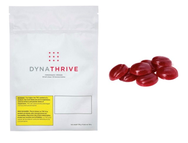 DYNATHRIVE POMEGRANATE CBD (H) CHEW - 10MG CBD X 30