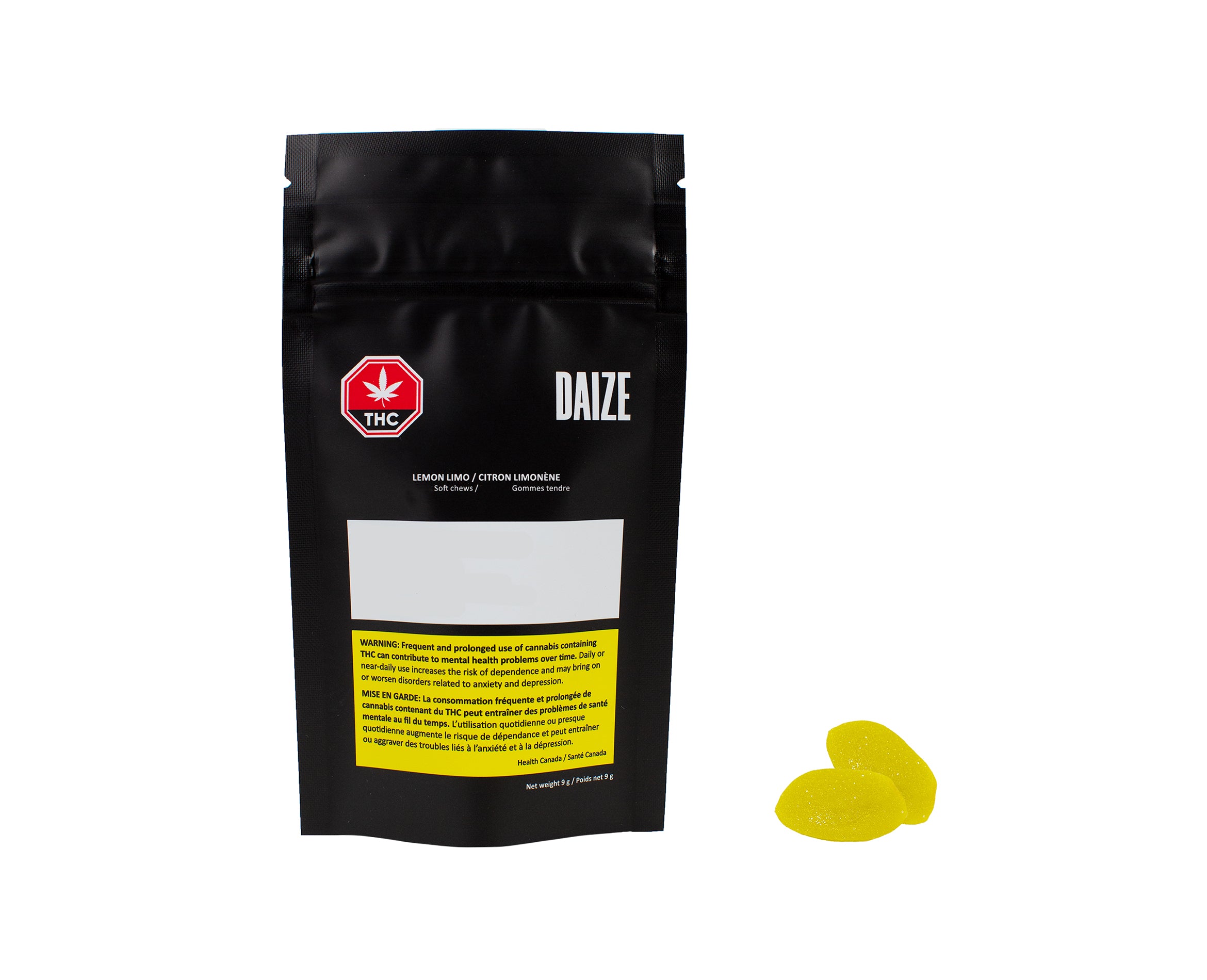 DAIZE LEMON LIMO THC SOFT (H) CHEW - 5MG X 2