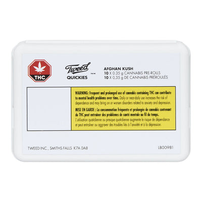 TWEED AFGHAN KUSH (IND) PRE-ROLL - 0.35G X 10