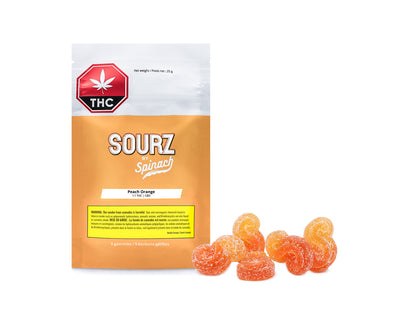 SPINACH SOURZ PEACH ORANGE 1:1 (H) CHEW - 2:2MG X 5