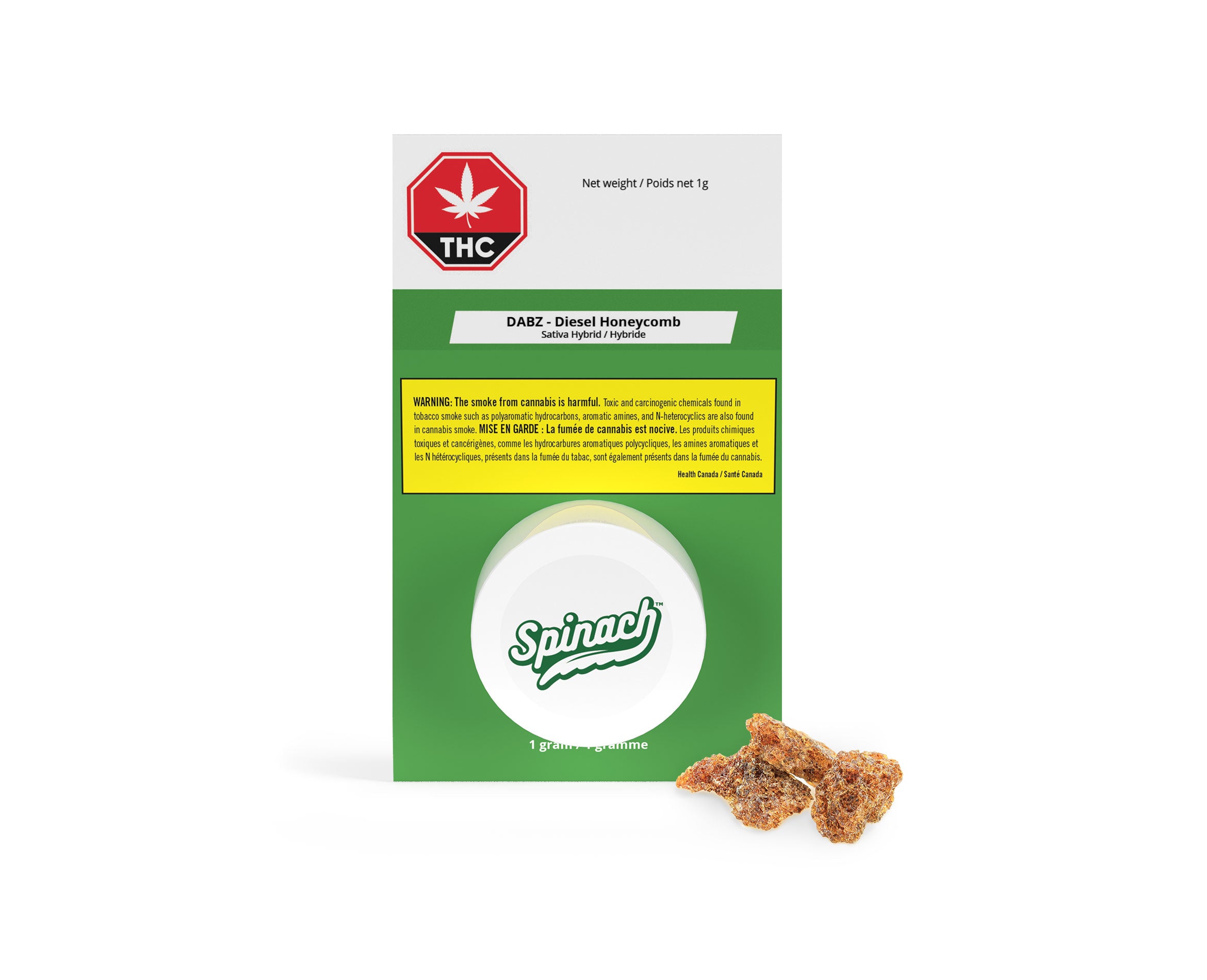 SPINACH DABZ DIESEL HONEYCOMB (H) WAX - 1G