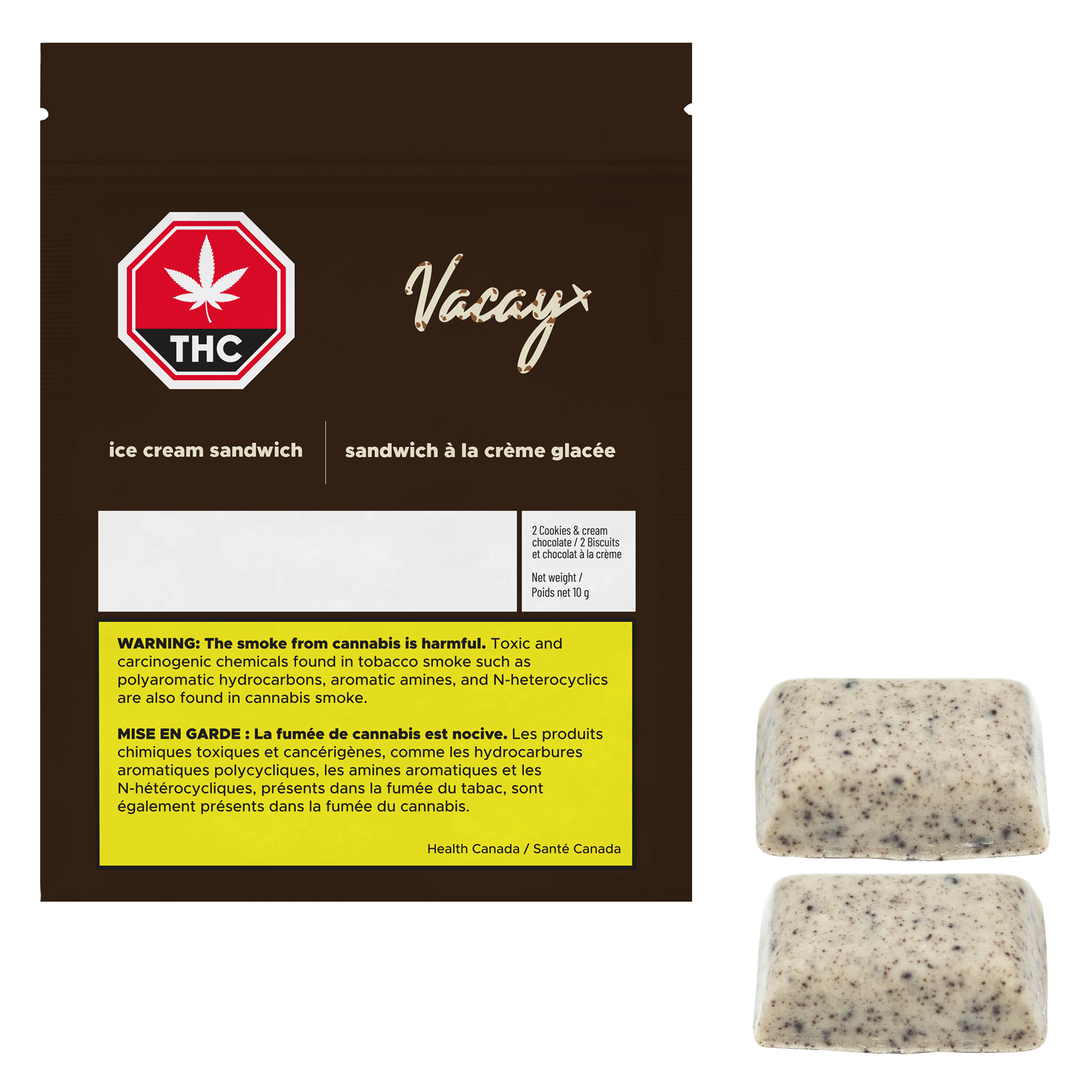 VACAY WHT CHOC COOKIES AND CREAM BITES (H) CHOC - 5MG X 2