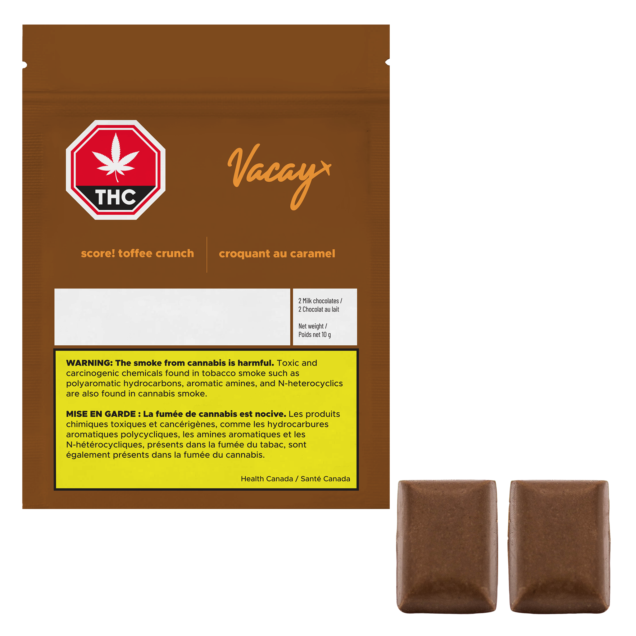 VACAY SCORE! TOFFEE CRUNCH BITES (H) CHOC - 5MG X 2
