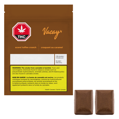 VACAY SCORE! TOFFEE CRUNCH BITES (H) CHOC - 5MG X 2