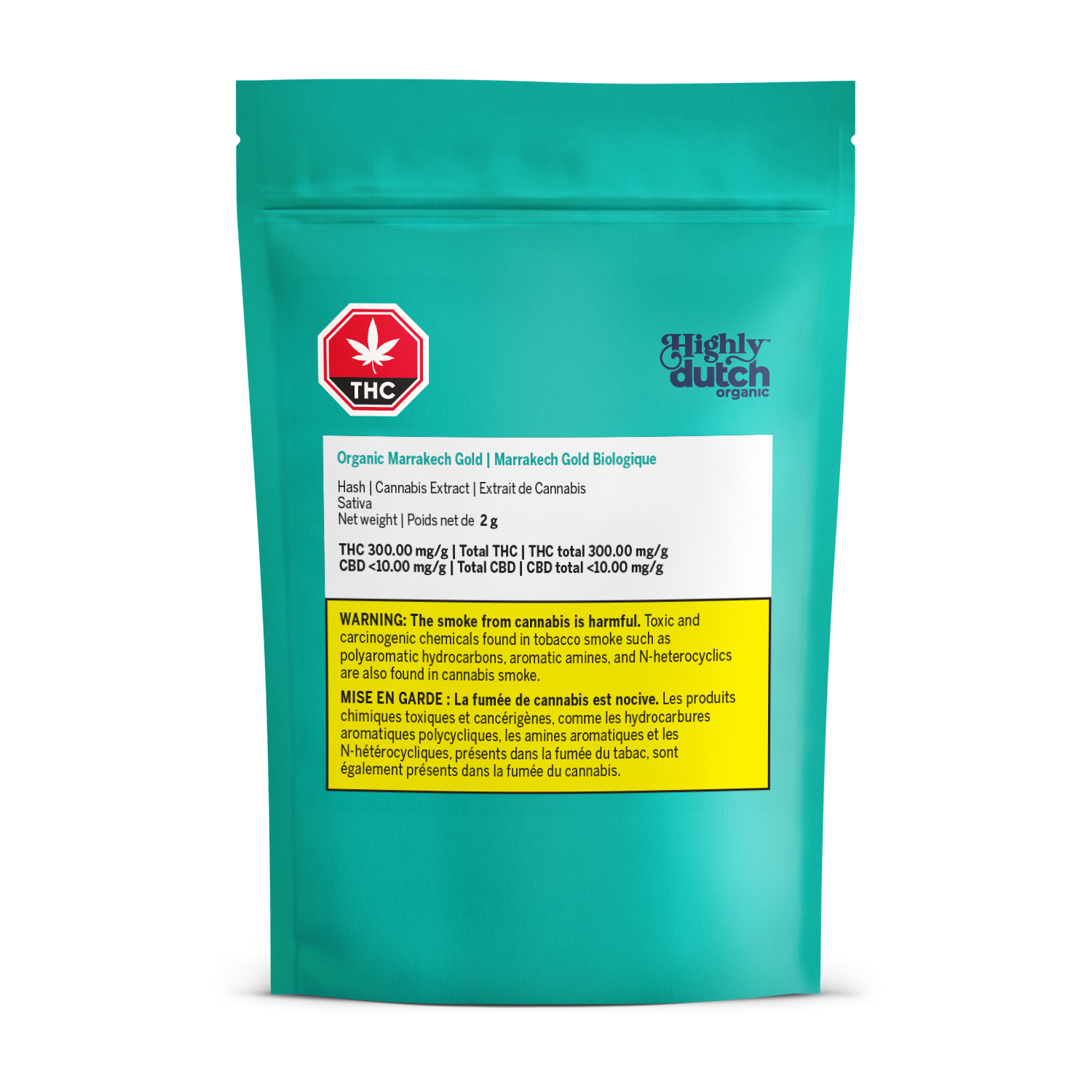 HIGHLY DUTCH ORGANIC MARRAKECH GOLD (H) HASH - 1G