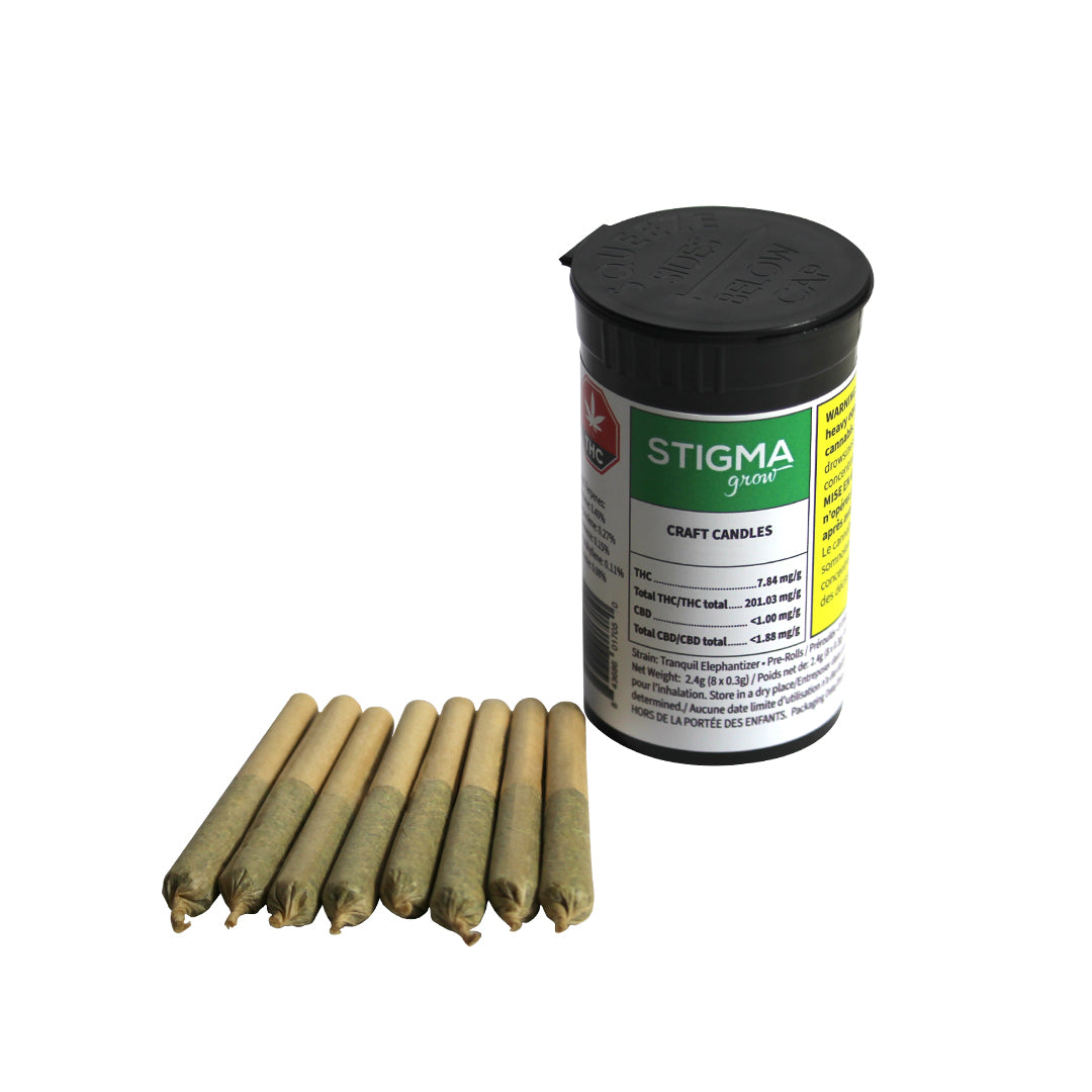 STIGMA GROW CRAFT CANDLES (IND) PRE-ROLL - 0.3G X 8