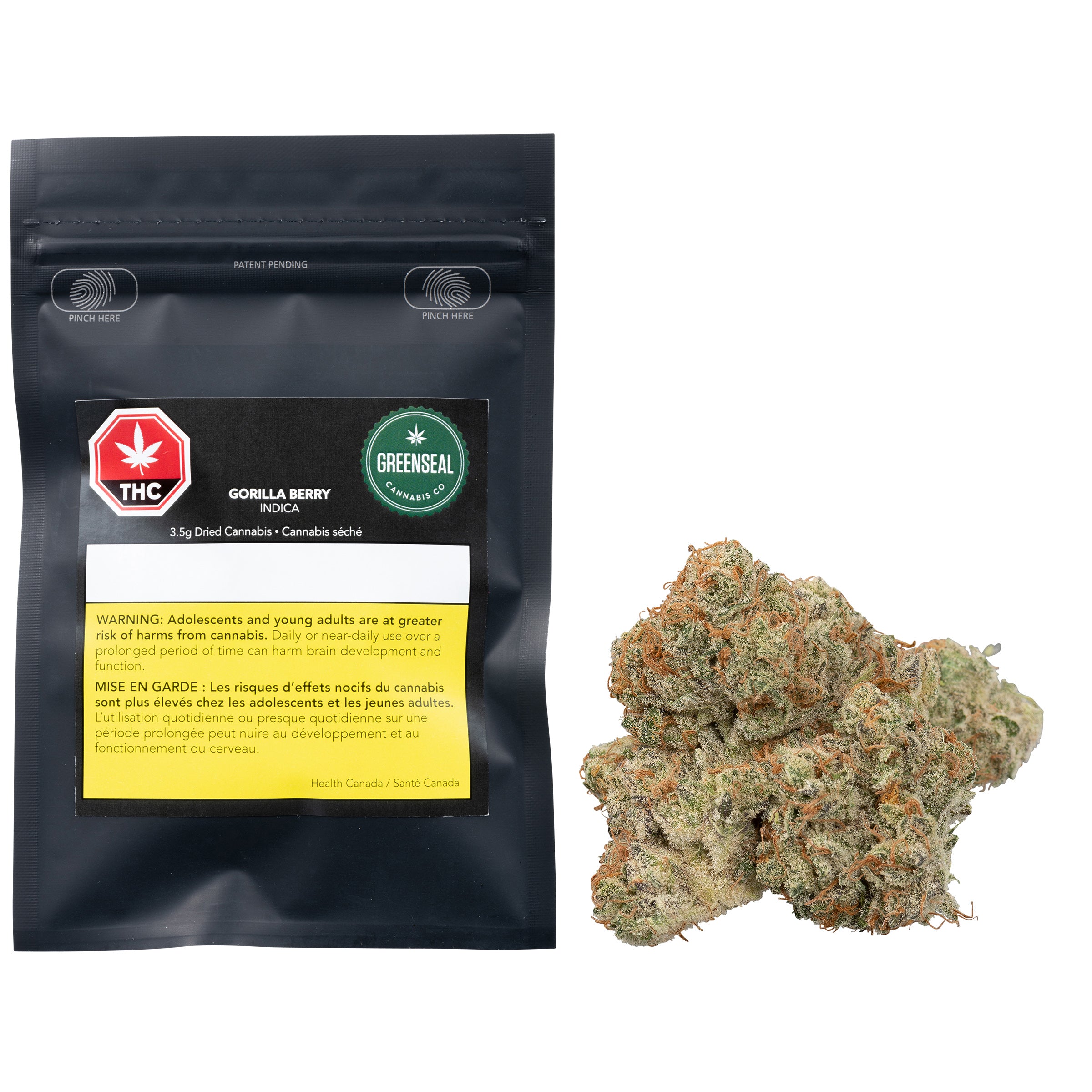 GREENSEAL GORILLA BERRY (IND) DRIED - 3.5G