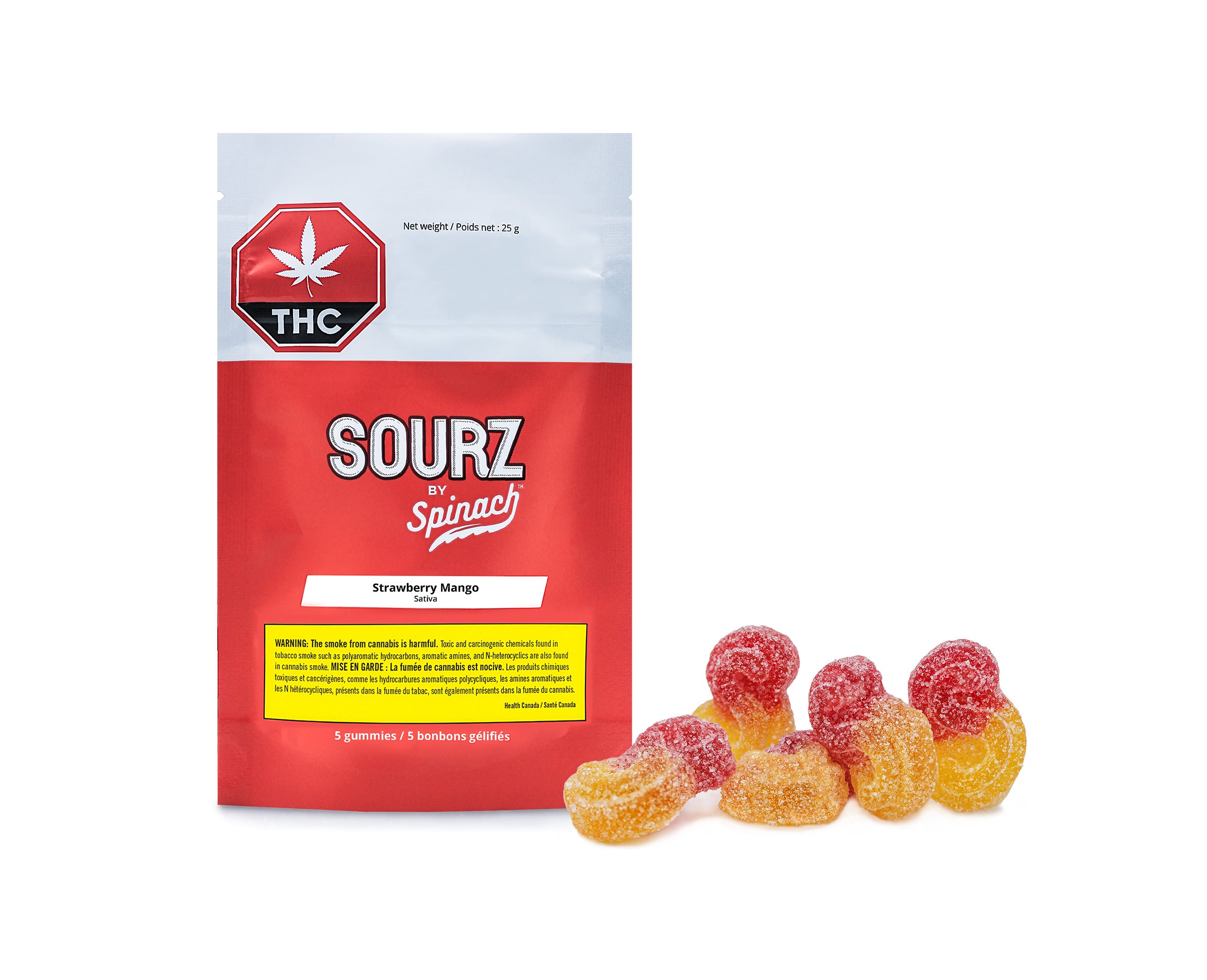 SPINACH SOURZ STRAWBERRY MANGO (S) CHEW - 2MG X 5