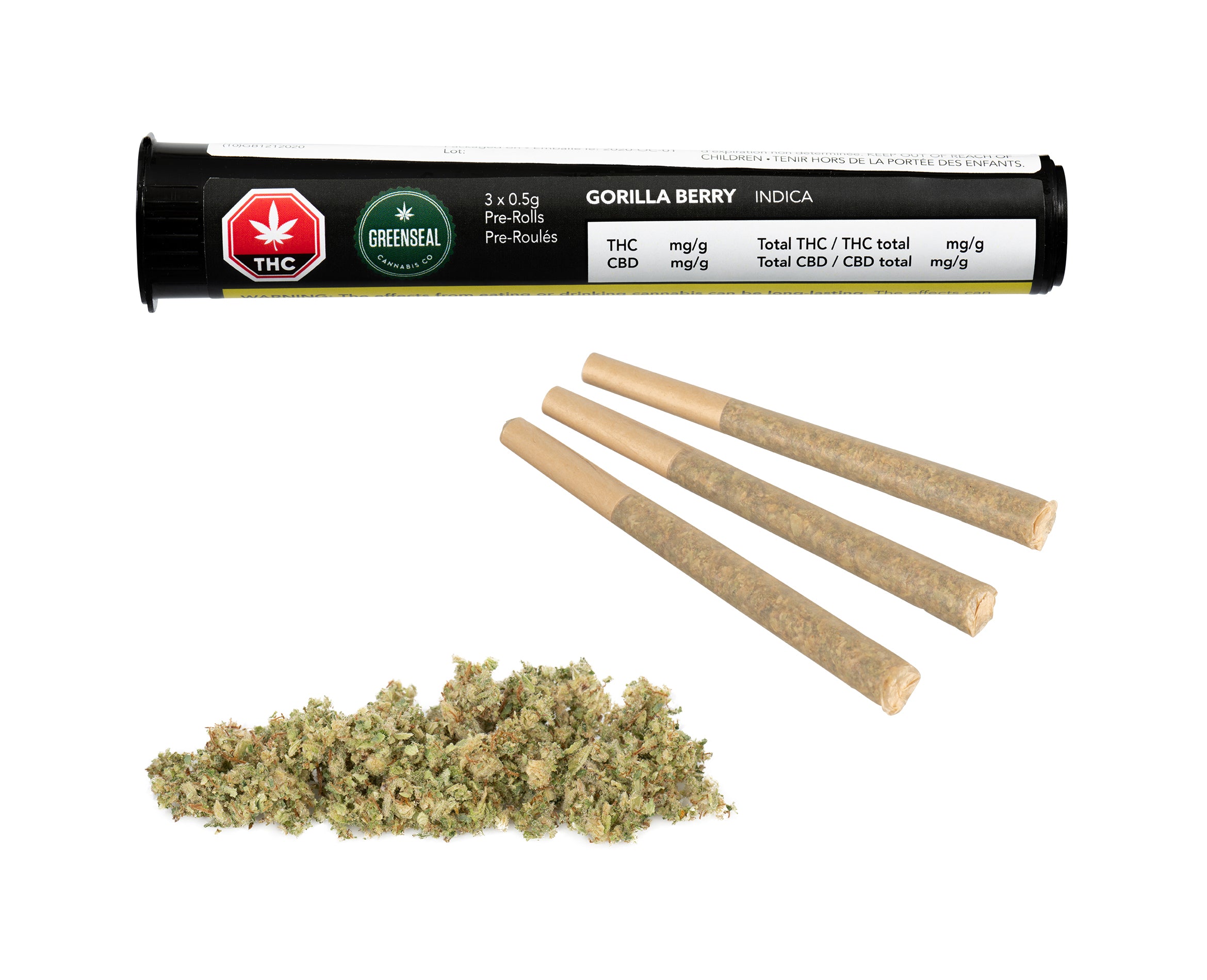 GREENSEAL GORILLA BERRY (IND) PRE-ROLL - 0.5 X 3