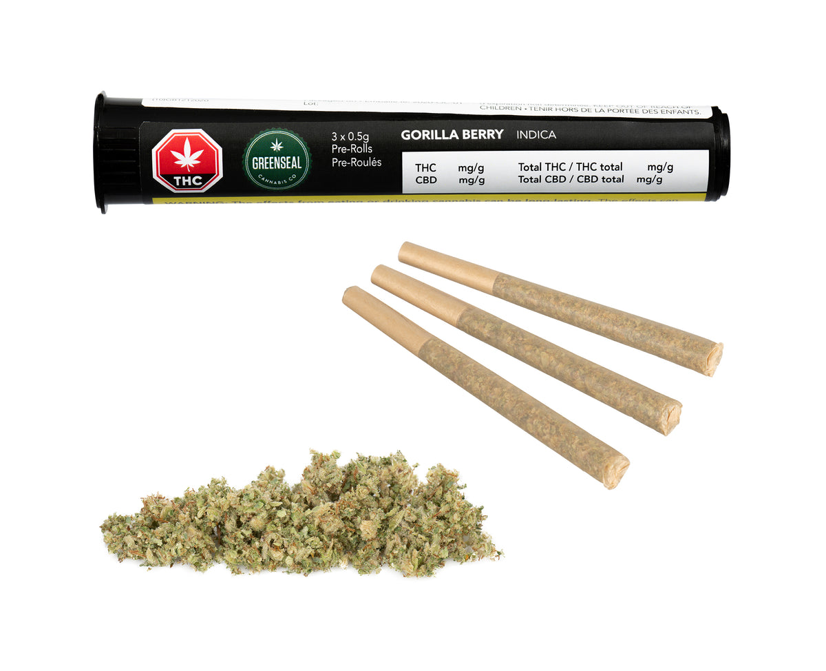 GREENSEAL GORILLA BERRY (IND) PRE-ROLL - 0.5 X 3