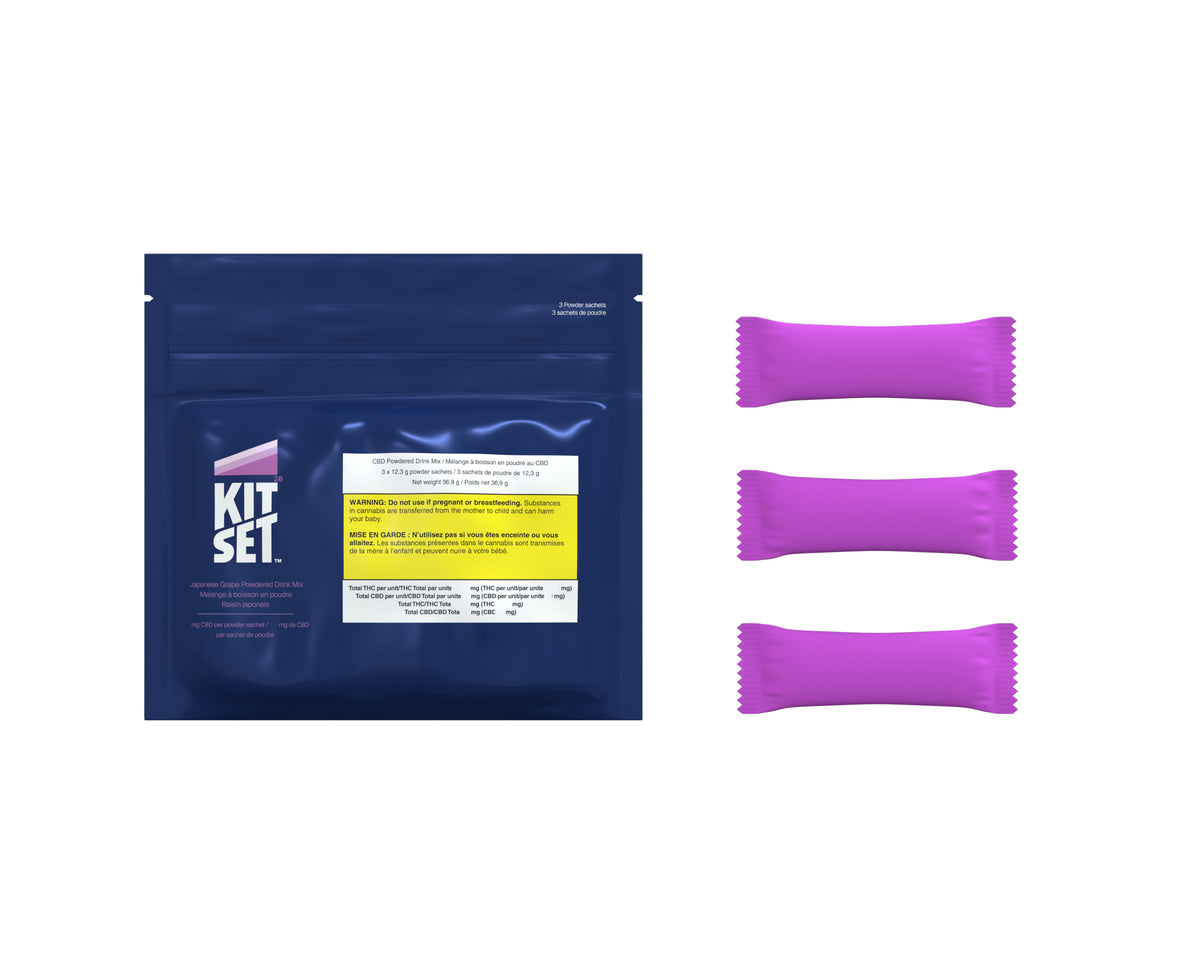 KITSET JAPANESE GRAPE CBD (H) DRINK MIX - 20MG CBD X 3