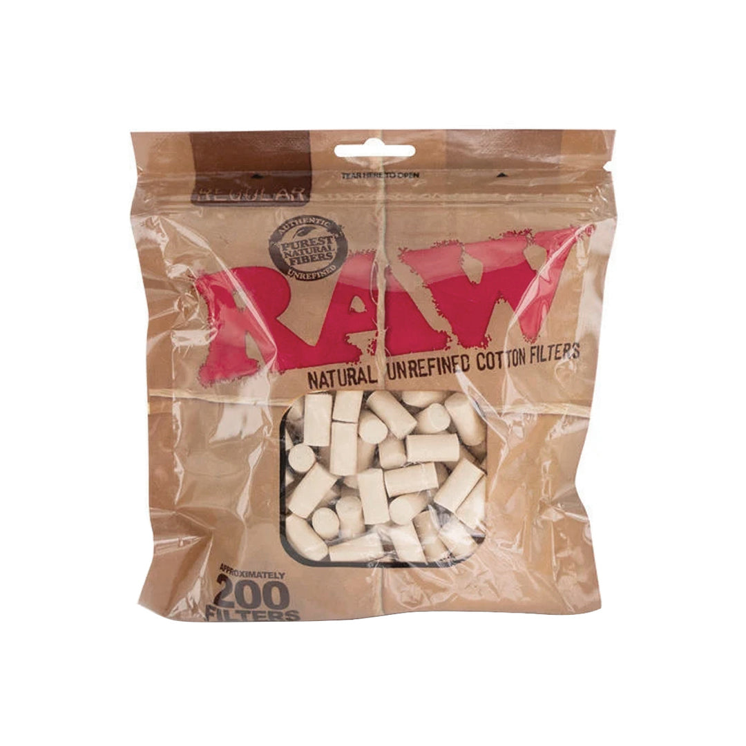 RAW 100% COTTON FILTERS TIPS - 200PK