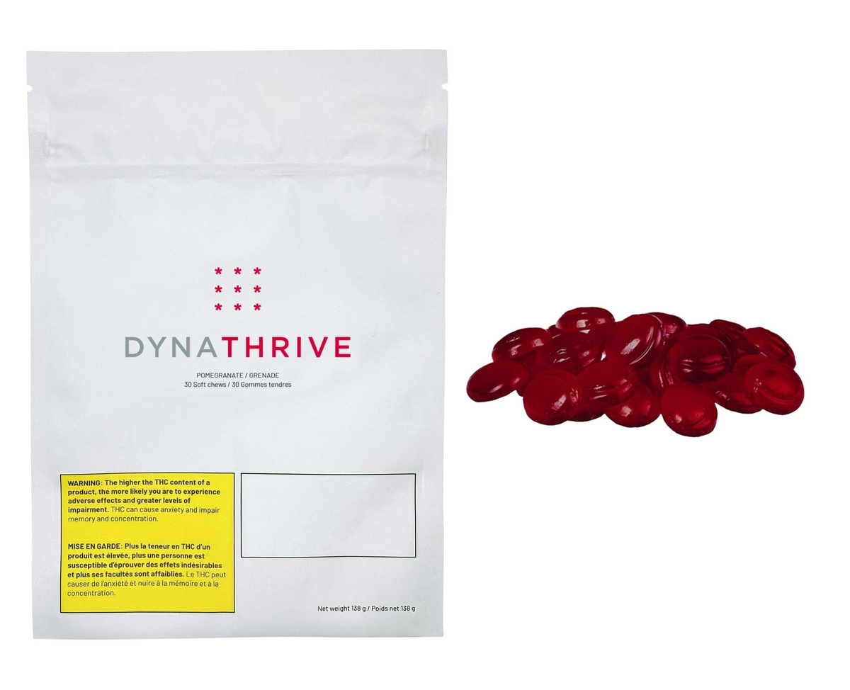 DYNATHRIVE POMEGRANATE CBD (H) CHEW - 10MG CBD X 7